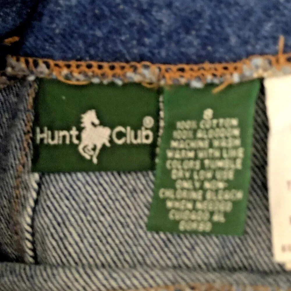 Hunt Club High Waisted Denim Maxi Pencil Skirt Womens Sz 8 VTG 80s Classic Jeans